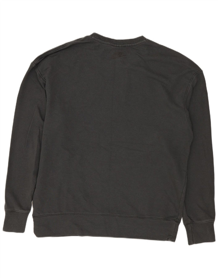 NIKE Mens Graphic Sweatshirt Jumper Medium Grey Cotton