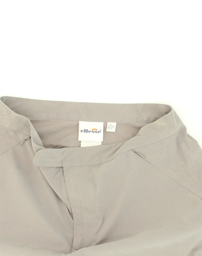 ELLESSE Womens Chino Shorts UK 10 Small W26 Grey Polyester | Vintage Ellesse | Thrift | Second-Hand Ellesse | Used Clothing | Messina Hembry 