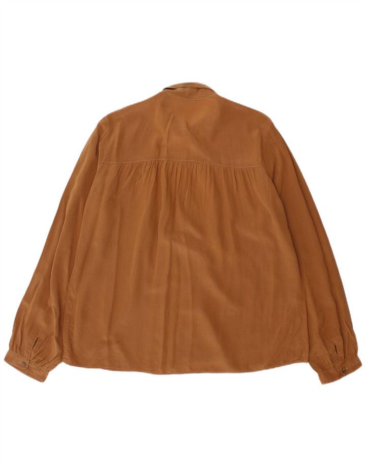 VINTAGE Womens Shirt UK 18 XL Brown