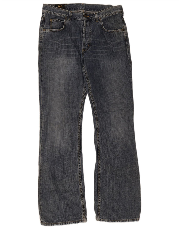 Lee Mens Denver Bootcut Jeans W34 L34 Navy Blue Cotton
