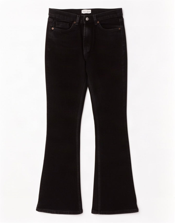 Zara Womens Flared Jeans EU 34 2XS W24 L32 Black