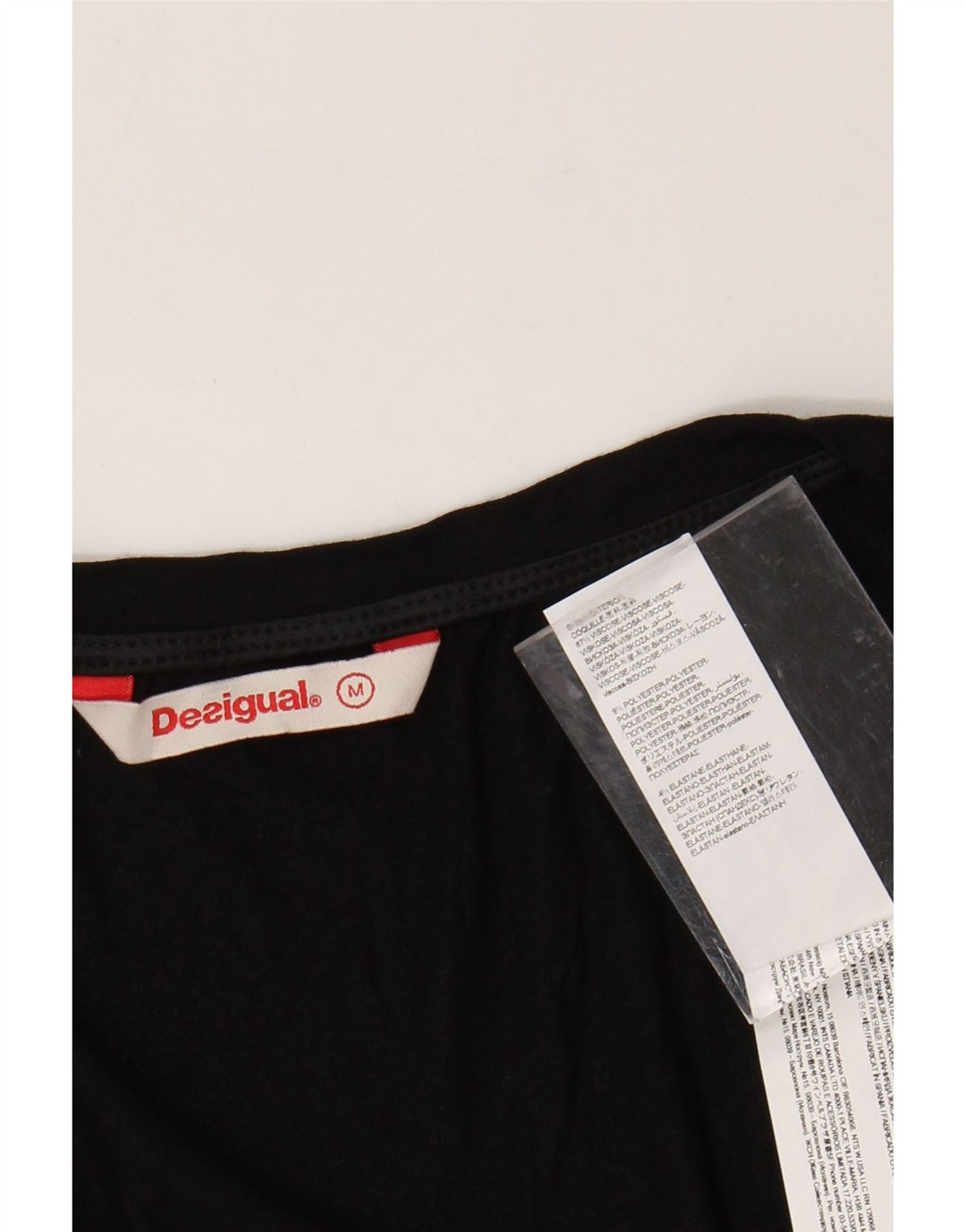 DESIGUAL Womens Graphic Sleeveless Blouse Top UK 12 Medium Black Floral