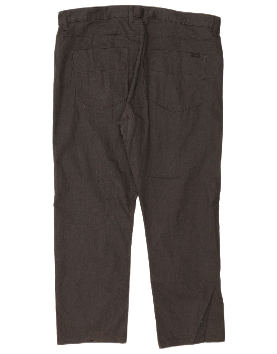 CALVIN KLEIN Mens Slim Fit Casual Trousers W36 L30 Black Cotton