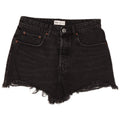 Zara Womens High Waist Denim Shorts EU 40 Medium W30 Black