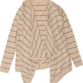 FAT FACE Womens Open Cardigan Sweater UK 12 Medium Beige Striped Cotton Vintage Fat Face and Second-Hand Fat Face from Messina Hembry 