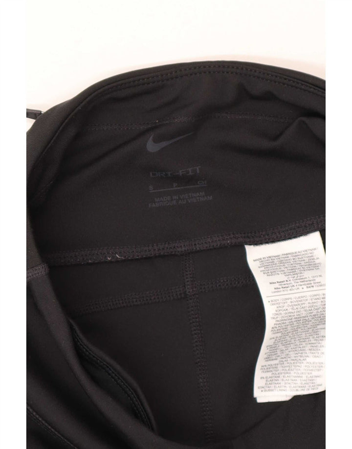 Nike Womens Dri Fit Leggings UK 8 Small Black Colourblock Polyester