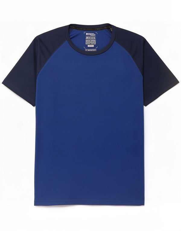 Mountain Warehouse Mens T-Shirt Top XL Blue Colourblock Polyester