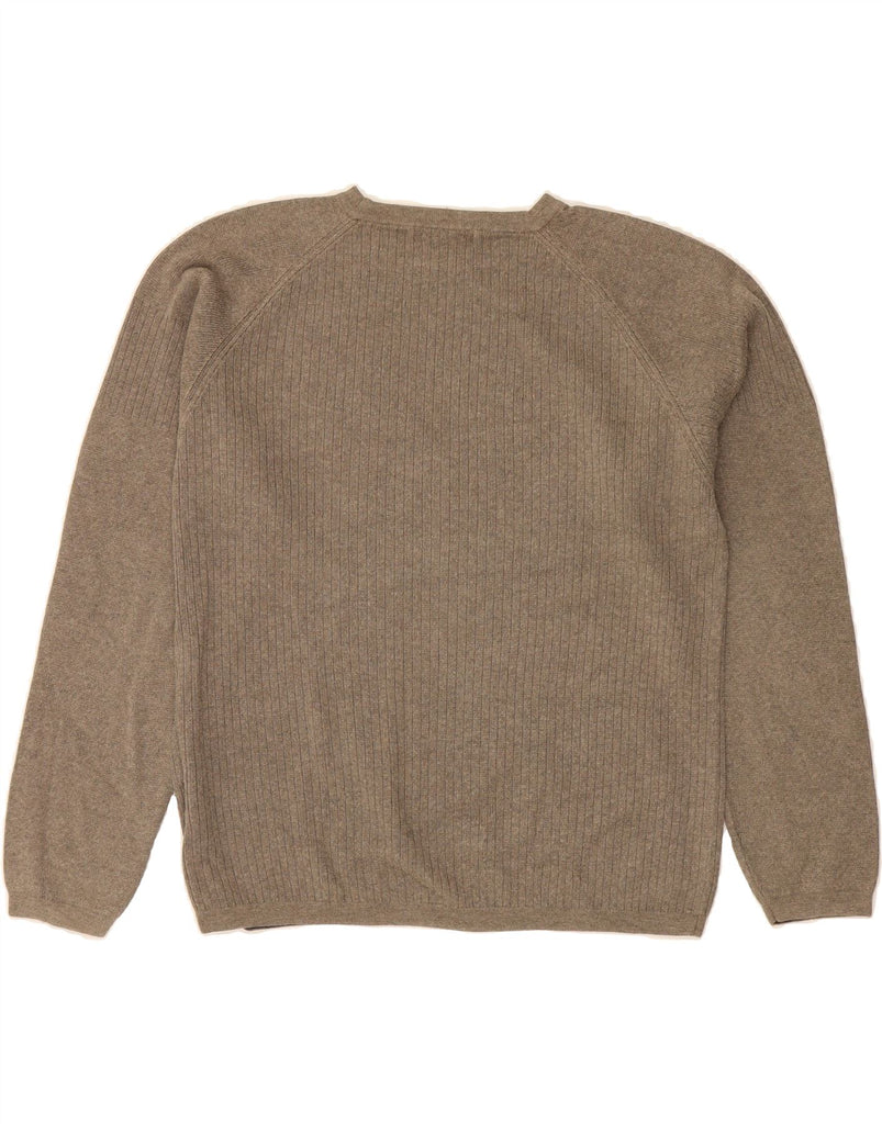 EDDIE BAUER Womens Oversized Boat Neck Jumper Sweater UK 10 Small Brown Vintage Eddie Bauer and Second-Hand Eddie Bauer from Messina Hembry 