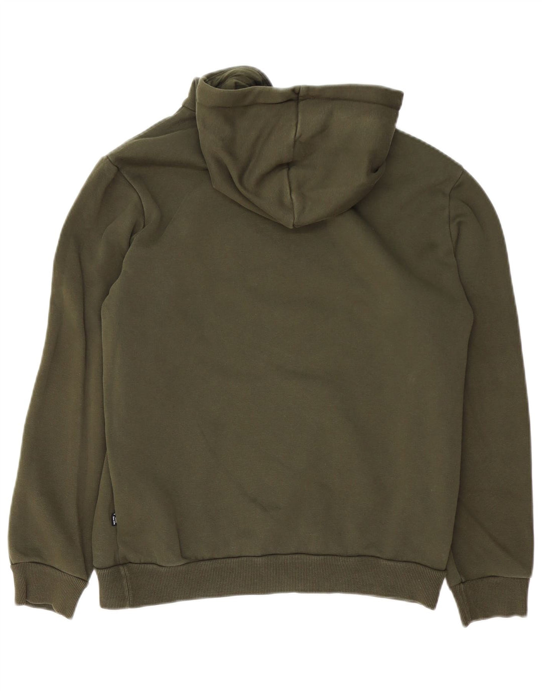 Puma Mens Graphic Hoodie Jumper Small Khaki Cotton