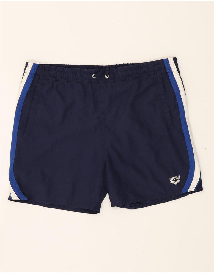 ARENA Mens Sport Shorts Medium  Navy Blue Polyester Vintage Arena and Second-Hand Arena from Messina Hembry 