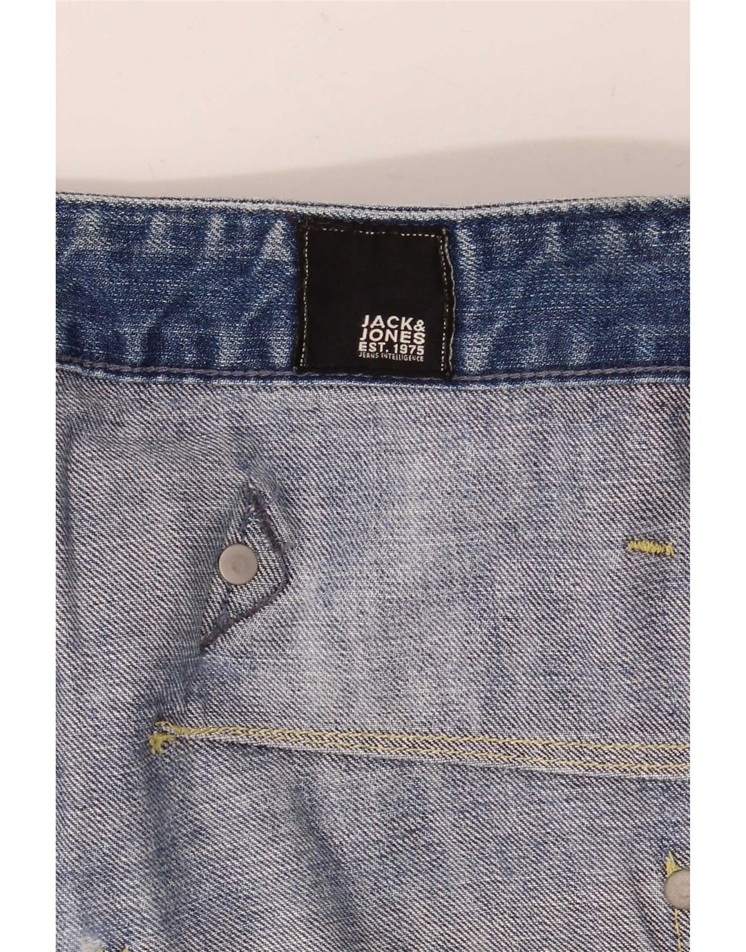 Jack & Jones Mens Cargo Distressed Cropped Jeans W30 L25 Blue