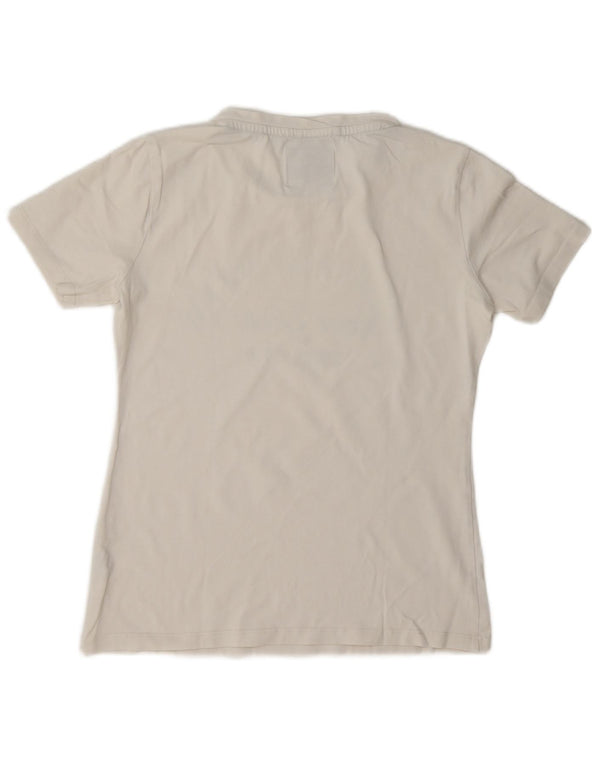 Champion Womens Graphic T-Shirt Top UK 12 Medium White Cotton