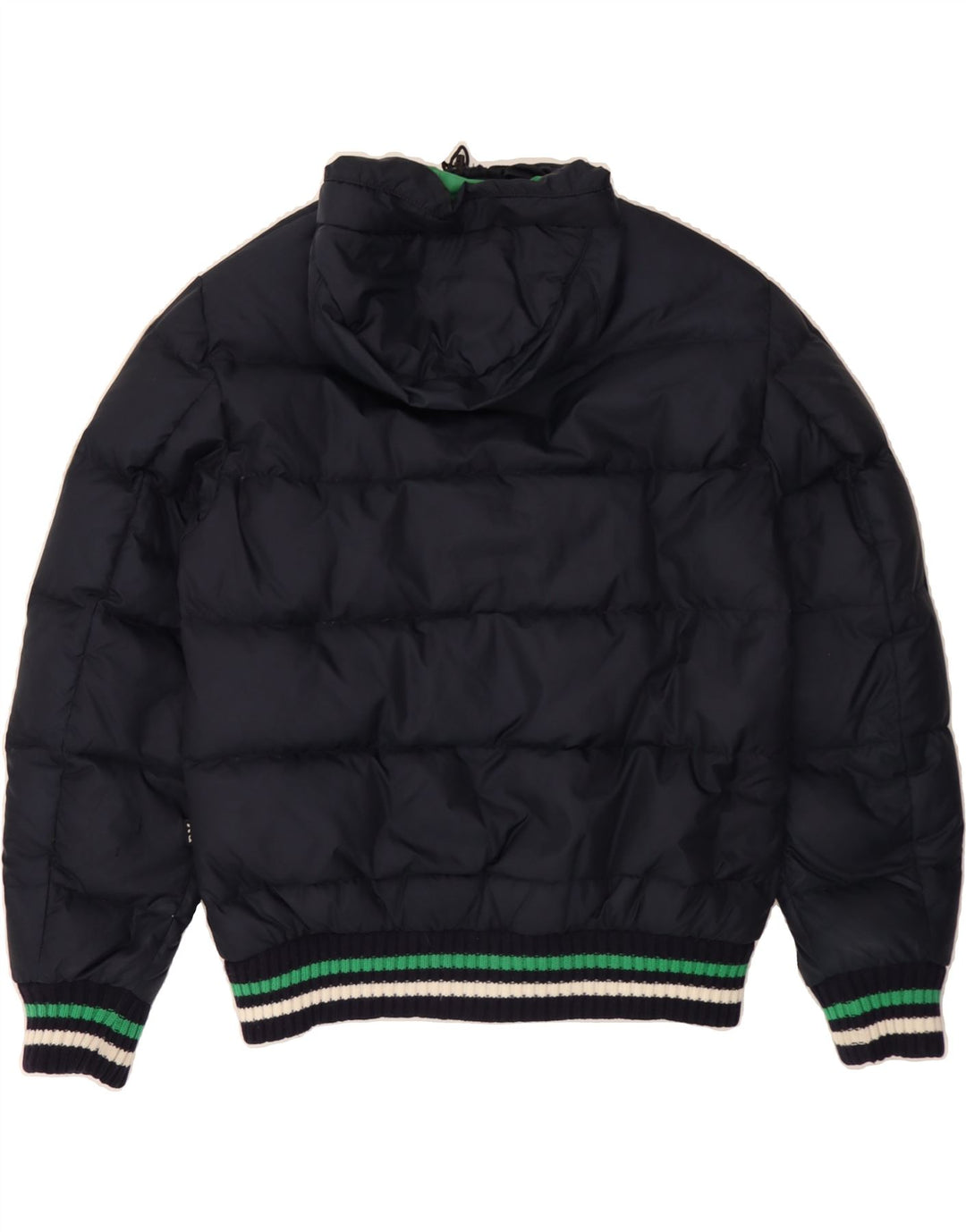 FRANKLIN & MARSHALL Mens Graphic Padded Jacket UK 36 Small Navy Blue Vintage Franklin & Marshall and Second-Hand Franklin & Marshall from Messina Hembry 