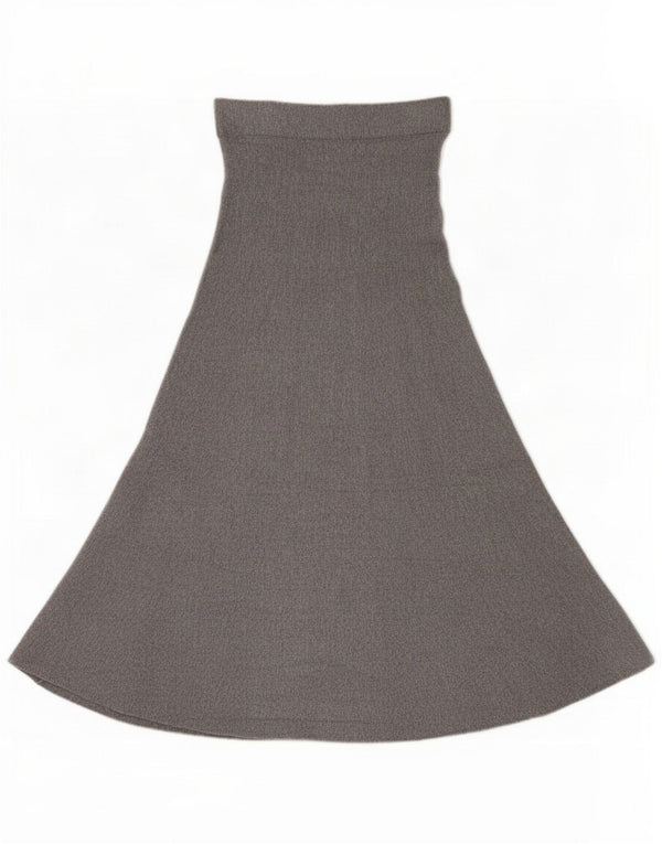Marks & Spencer Womens High Waist A-Line Skirt UK 10 Small W26 Grey Viscose
