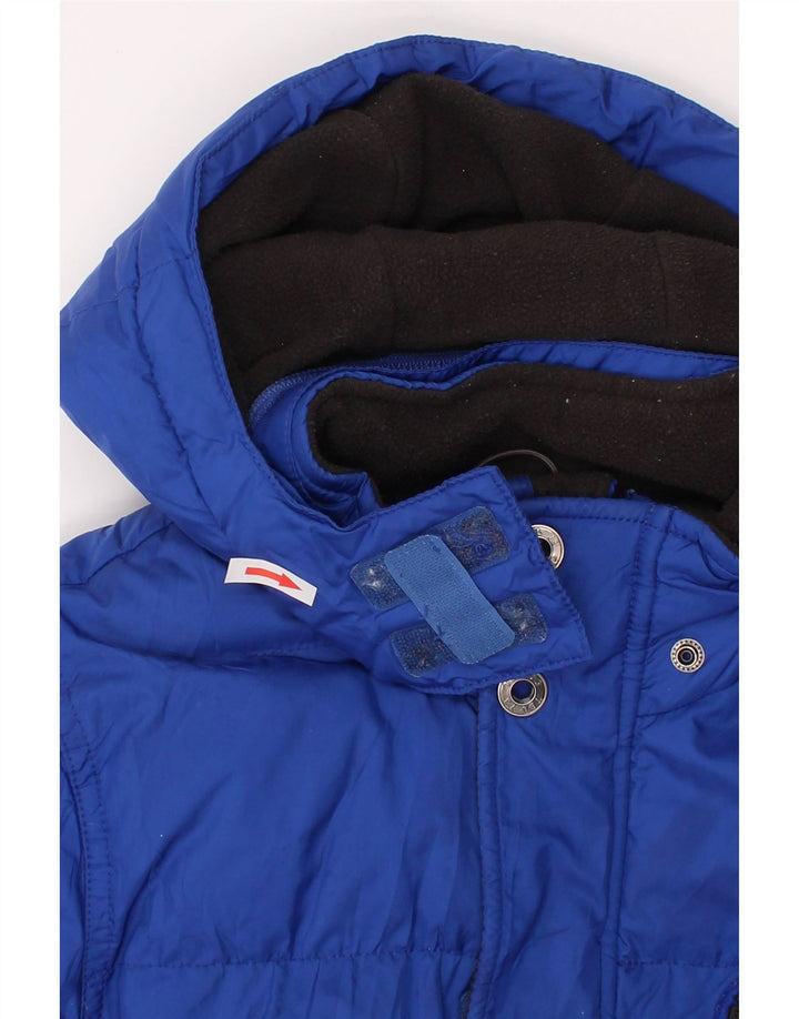 TIMBERLAND Boys Hooded Padded Jacket 5-6 Years Blue Polyester