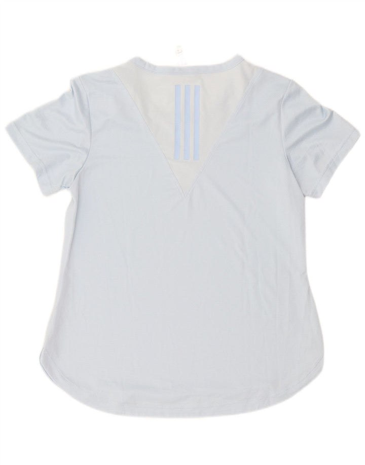 ADIDAS Womens Graphic T-Shirt Top UK 16/18 Large Blue