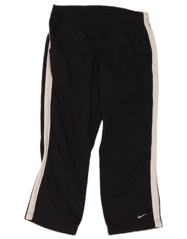 Nike Womens Dri Fit Tracksuit Trousers US 0/2 XS Black Colourblock