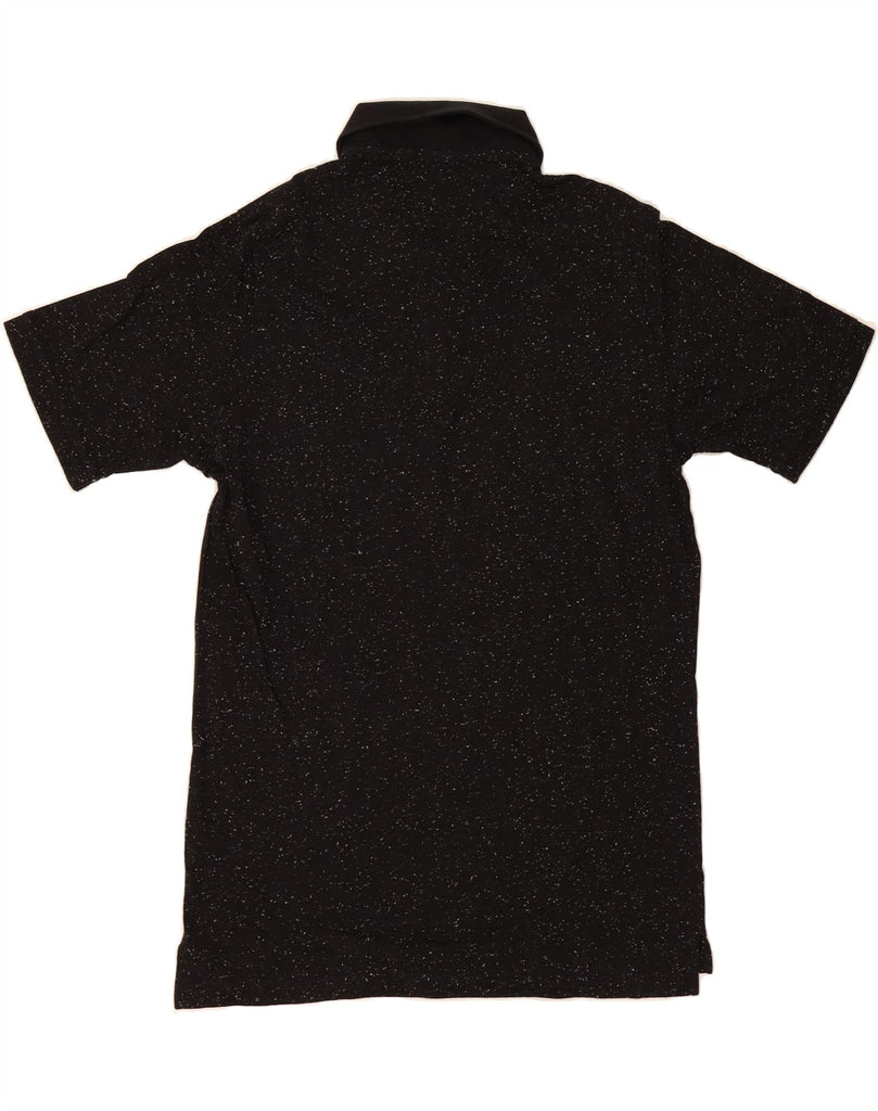 CALVIN KLEIN JEANS Mens Polo Shirt XL Black Spotted Cotton Vintage Calvin Klein Jeans and Second-Hand Calvin Klein Jeans from Messina Hembry 