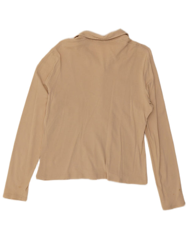 Marks & Spencer Womens Shirt Blouse UK 14 Medium Beige