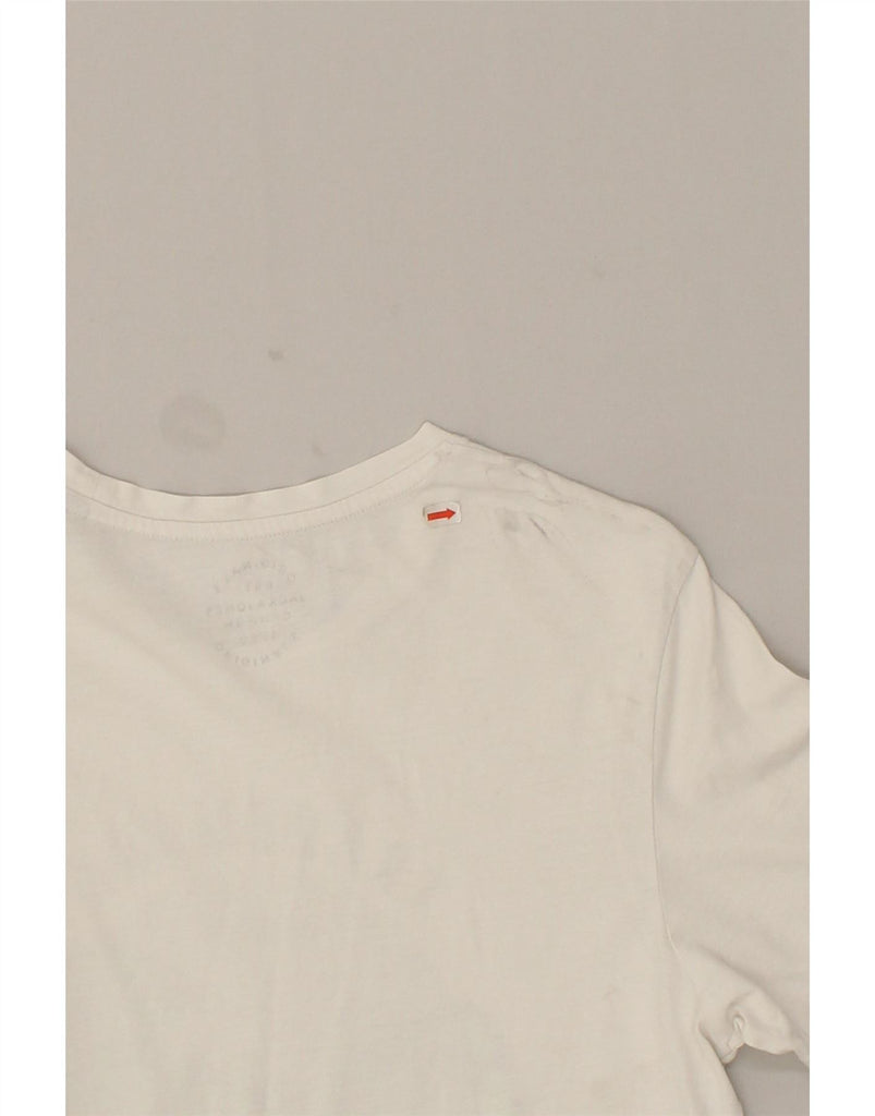 JACK & JONES Mens Graphic T-Shirt Top Medium White Cotton Vintage Jack & Jones and Second-Hand Jack & Jones from Messina Hembry 