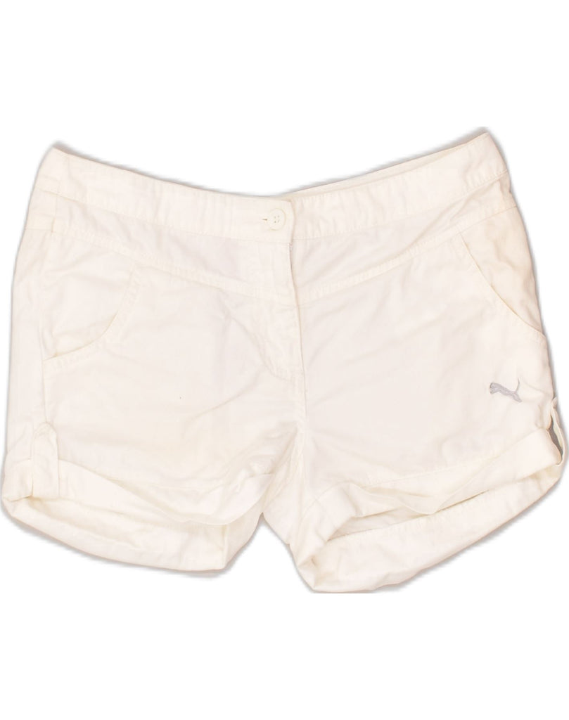 PUMA Girls Chino Shorts 11-12 Years W29 White Cotton | Vintage Puma | Thrift | Second-Hand Puma | Used Clothing | Messina Hembry 