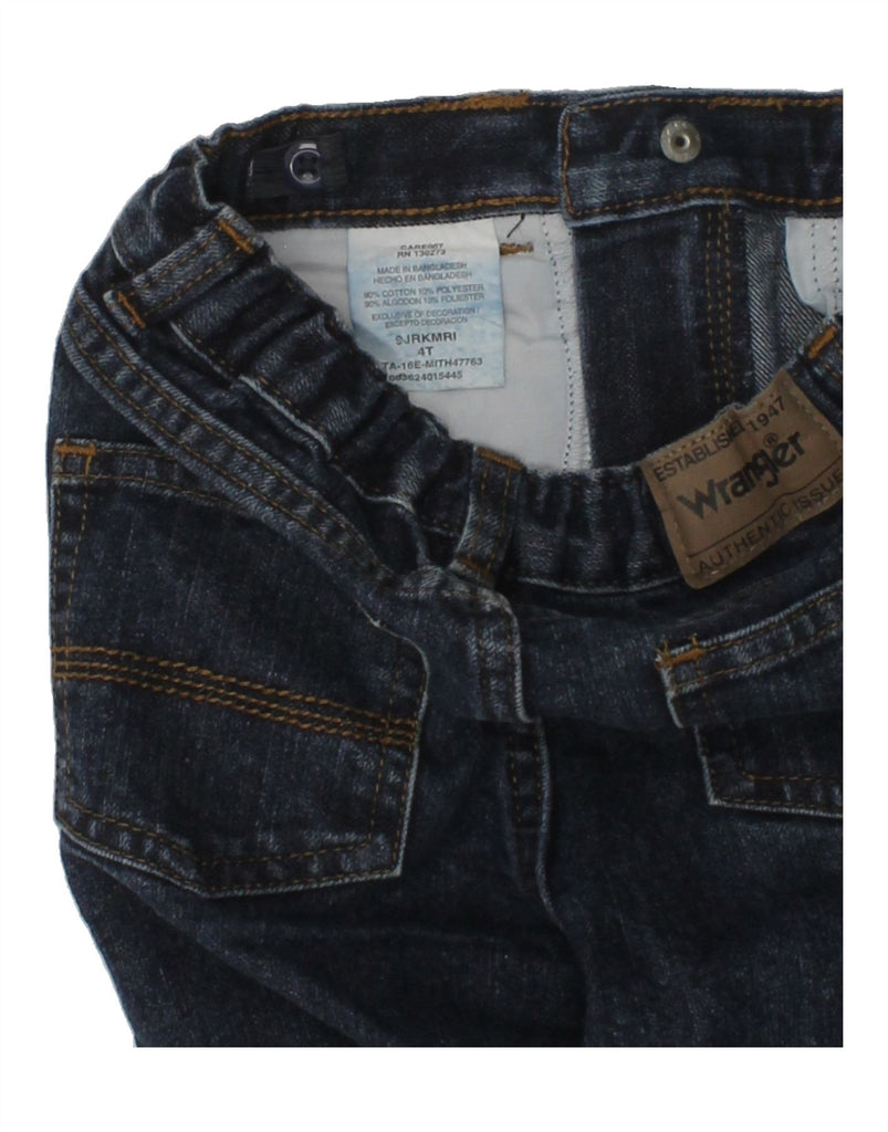 WRANGLER Boys Straight Jeans 3-4 Years W20 L14  Navy Blue Cotton | Vintage Wrangler | Thrift | Second-Hand Wrangler | Used Clothing | Messina Hembry 