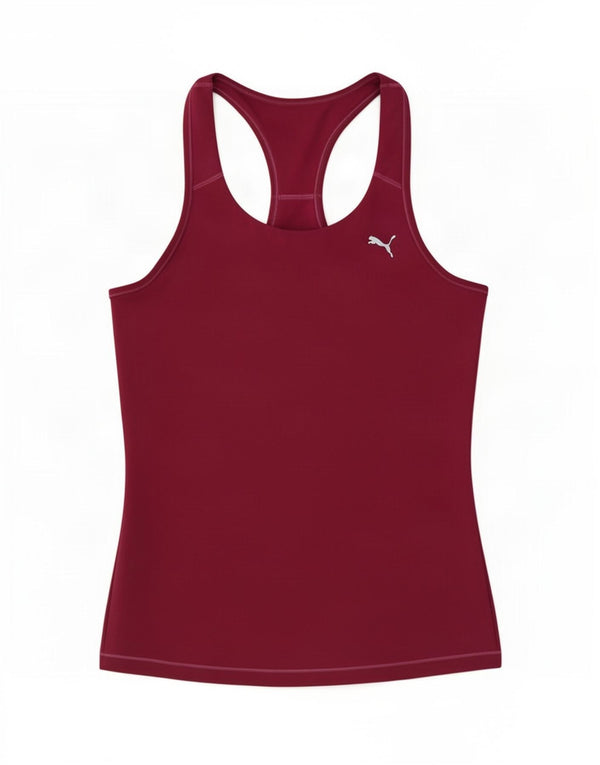 Puma Womens Vest Top UK 12 Medium Burgundy Polyester