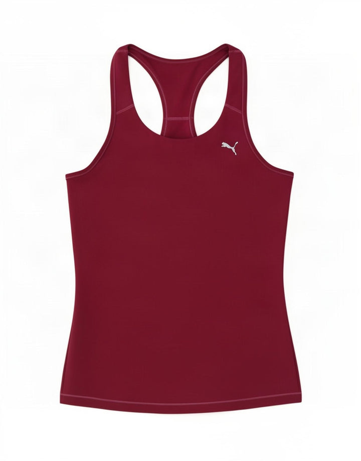 Puma Womens Vest Top UK 12 Medium Burgundy Polyester