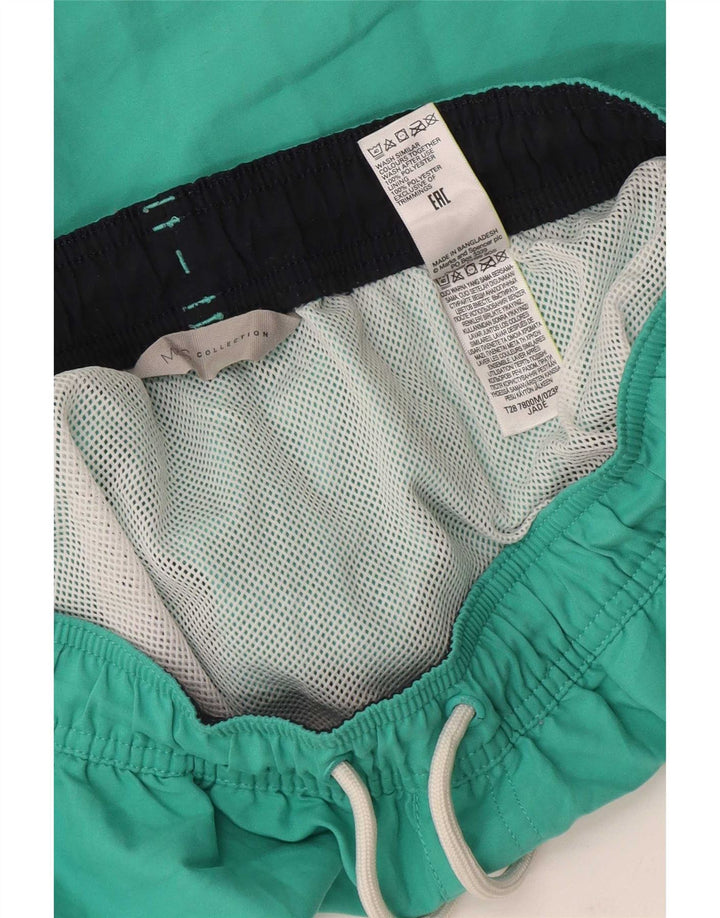 Marks & Spencer Mens Swimming Shorts Medium Green Polyester