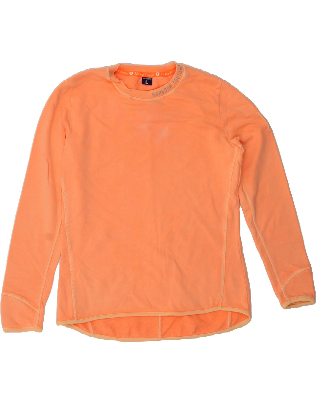 VINTAGE Womens Top Long Sleeve UK 16 Large Orange Cotton Vintage Vintage and Second-Hand Vintage from Messina Hembry 