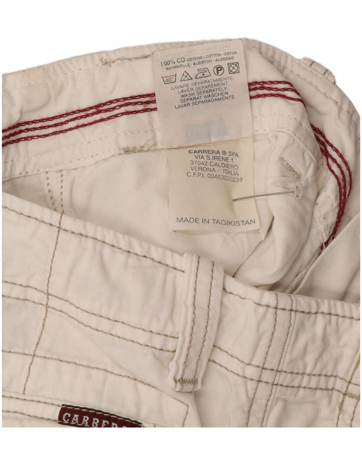 Carrera Womens Cargo Cargo Shorts IT 52 XL W34 White Cotton
