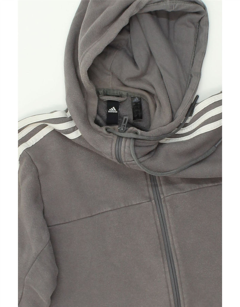 ADIDAS Mens Zip Hoodie Sweater Small Grey Cotton | Vintage Adidas | Thrift | Second-Hand Adidas | Used Clothing | Messina Hembry 