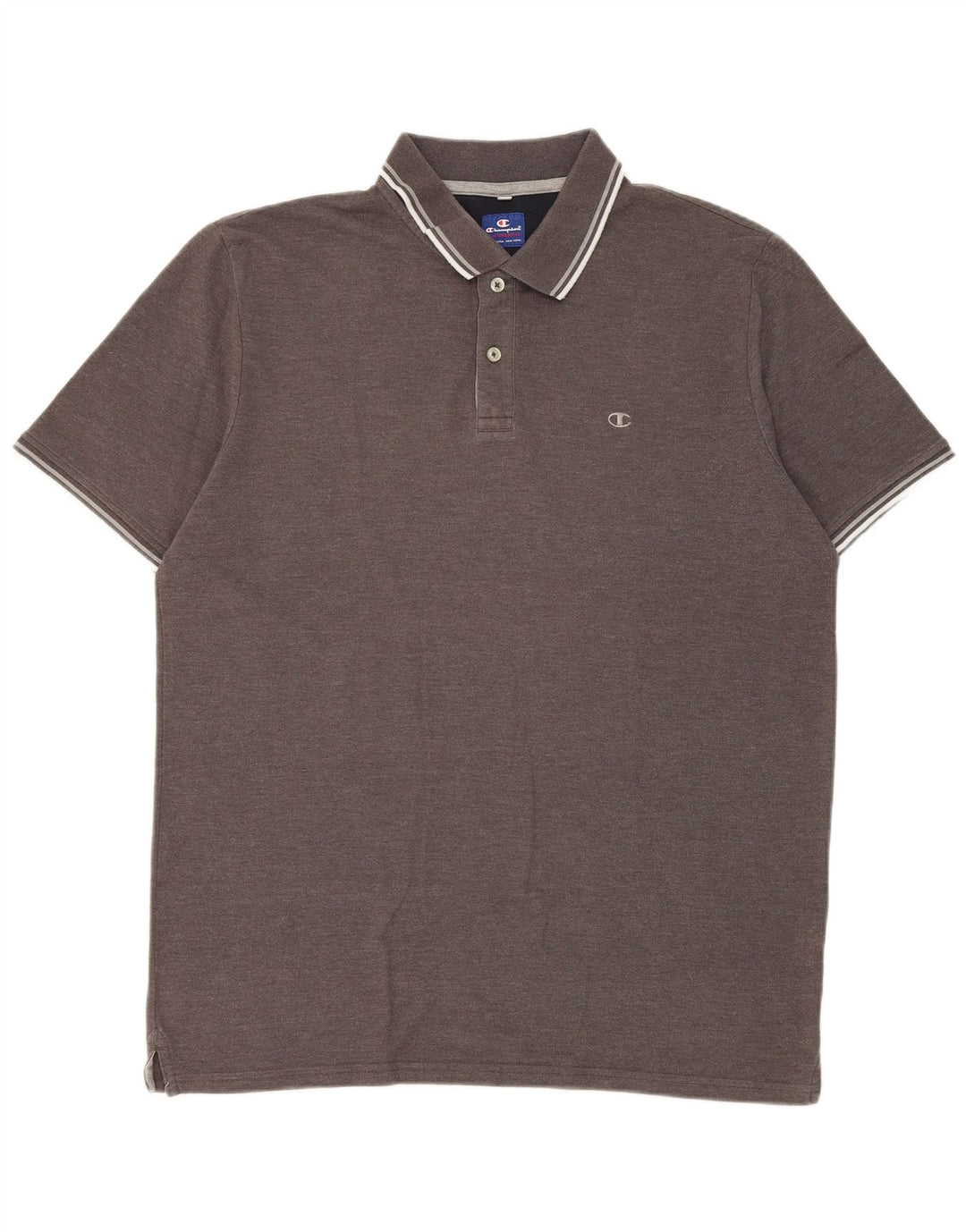 Champion Mens Polo Shirt XL Grey Cotton
