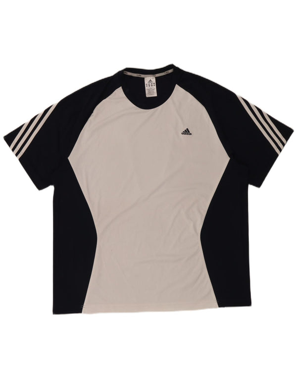 Adidas Mens Clima 365 T-Shirt Top 2XL White Colourblock Polyester
