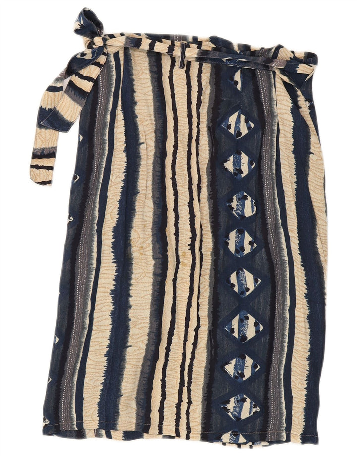 Kenzia Womens Wrap Skirt Large W32  Multicoloured Striped
