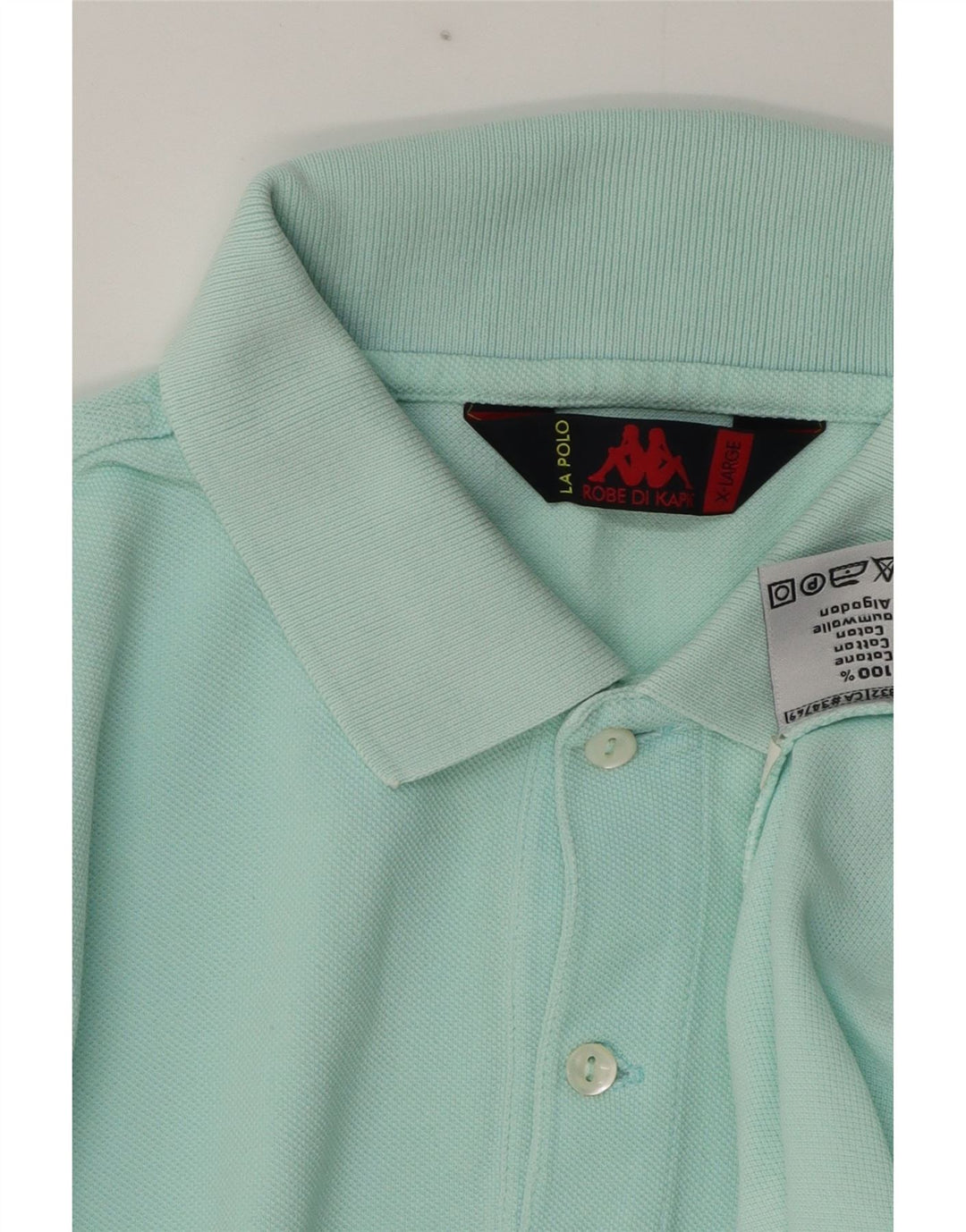 Kappa Mens Polo Shirt XL Green Cotton