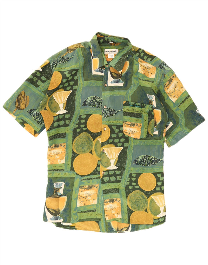 Pierre Cardin Mens Abstract Pattern Shirt Size 43/44 Large Multicoloured