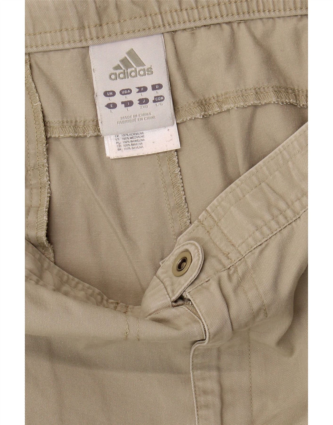 ADIDAS Mens Cargo Shorts Large W40 Beige Cotton Vintage Adidas and Second-Hand Adidas from Messina Hembry 