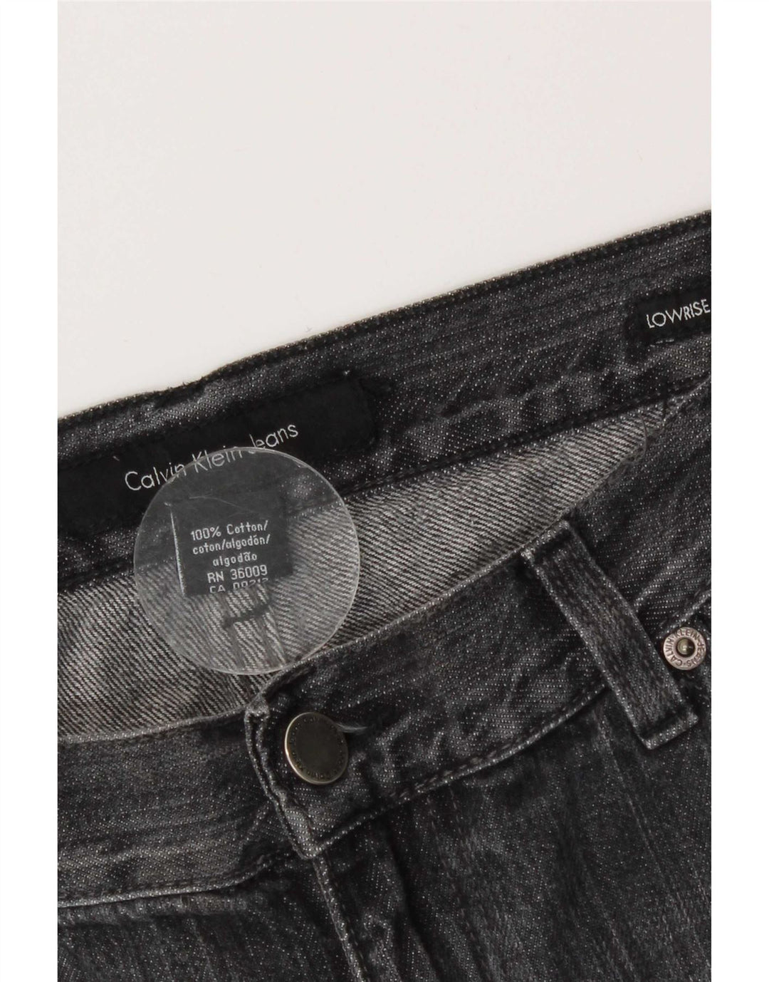 Calvin Klein Womens Low Waist Bootcut Jeans W30 L30 Grey Cotton