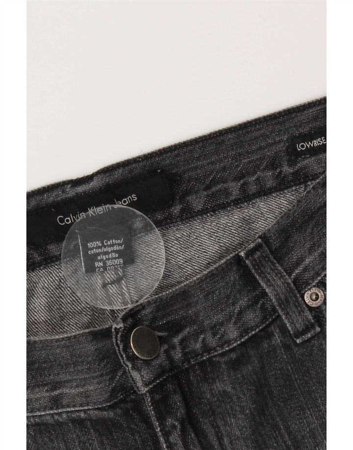 Calvin Klein Womens Low Waist Bootcut Jeans W30 L30 Grey Cotton