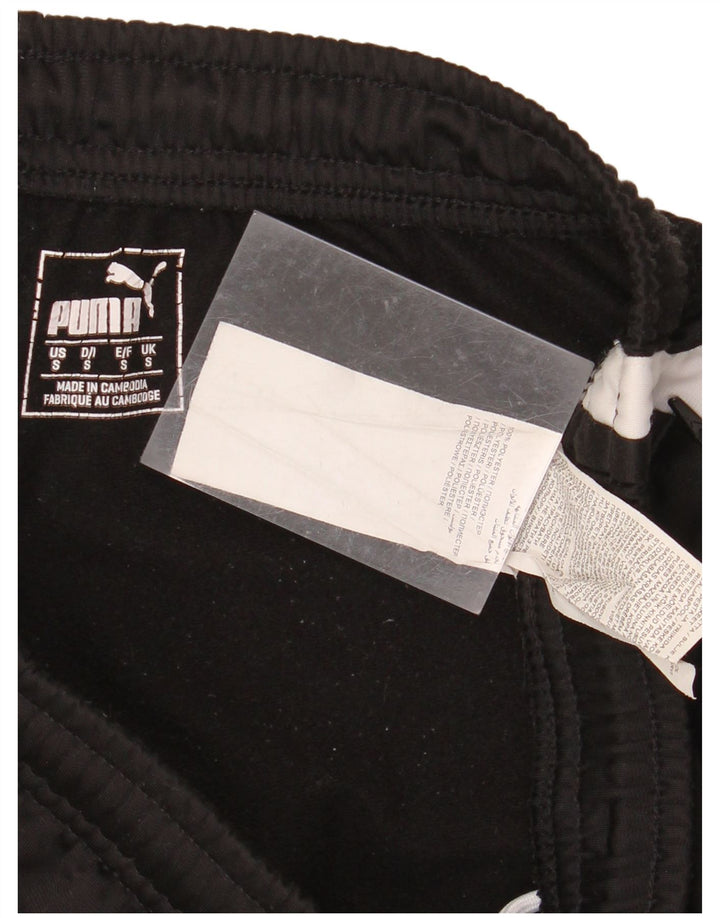 PUMA Mens Tracksuit Trousers Joggers Small  Black Colourblock Polyester