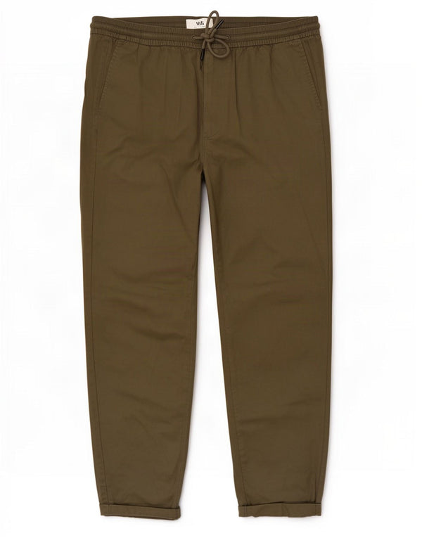 Marks & Spencer Mens Tapered Trousers Large W38 L30 Khaki Cotton