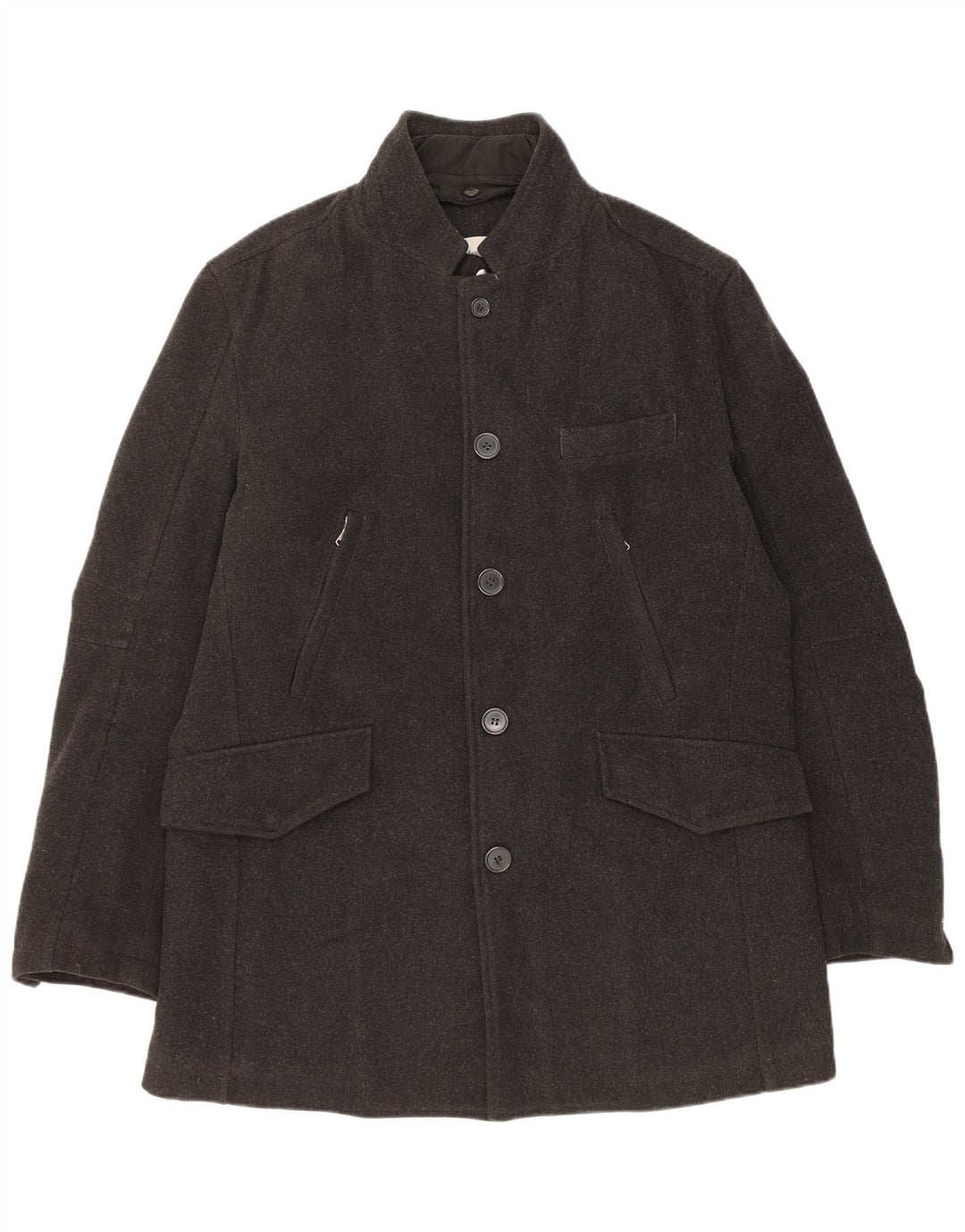 Gian Marco Venturi Mens Overcoat UK 40 Large Grey Wool