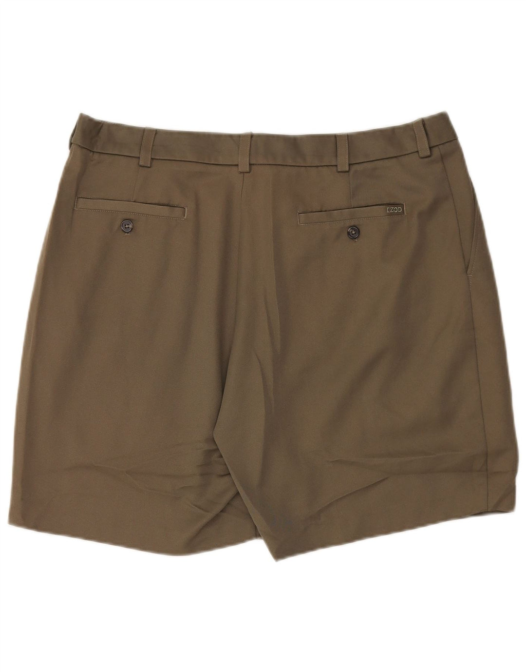 Izod Mens Chino Shorts W38 XL Khaki Polyester