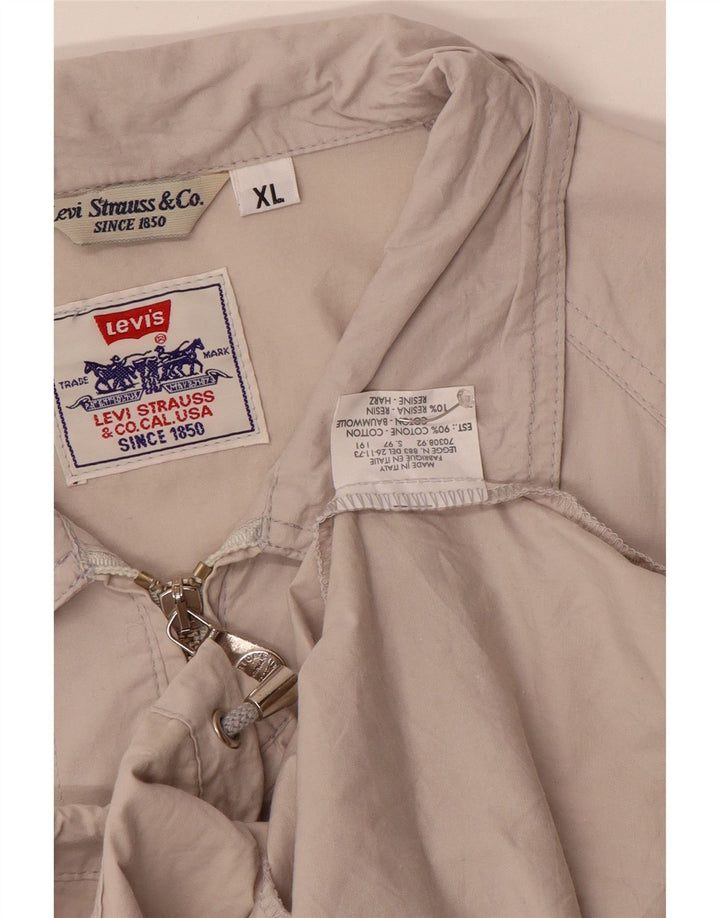 Levi's Mens Liner Bomber Jacket UK 42 XL Blue Cotton