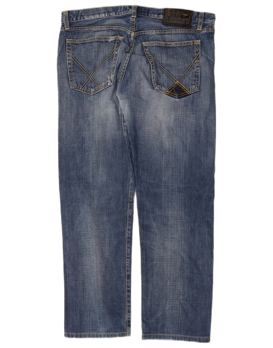 Roy Rogers Mens Distressed Straight Jeans W35 L29 Blue