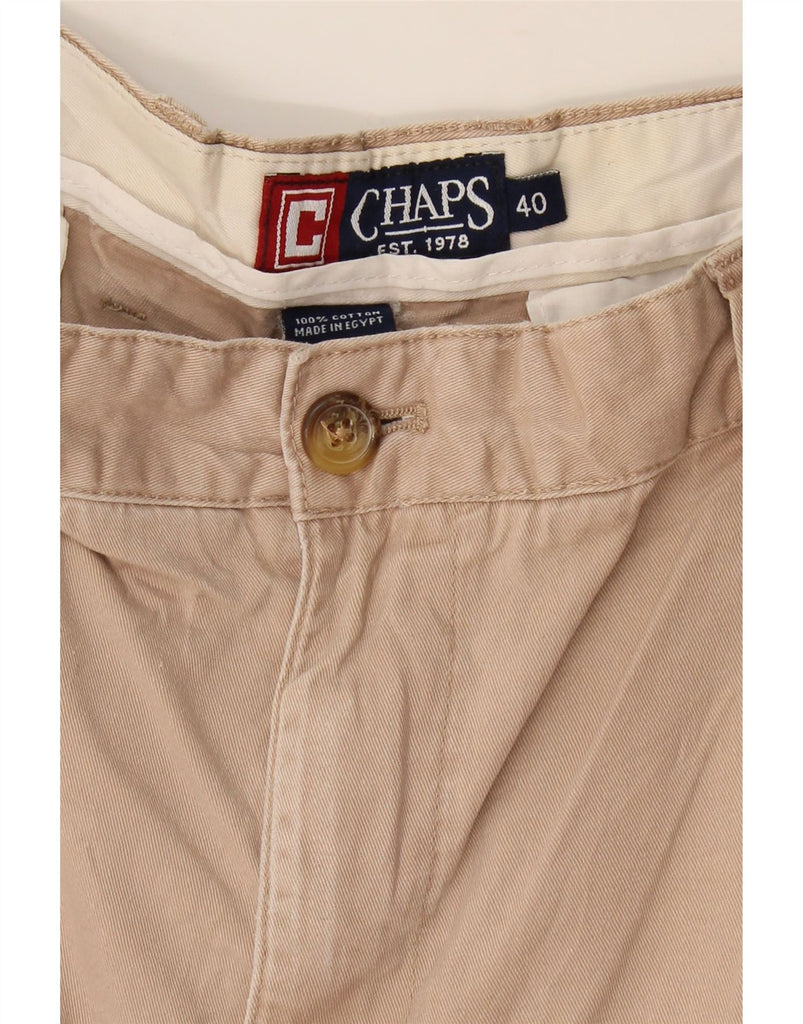 CHAPS Mens Pegged Chino Shorts W40 XL Beige Cotton Vintage Chaps and Second-Hand Chaps from Messina Hembry 