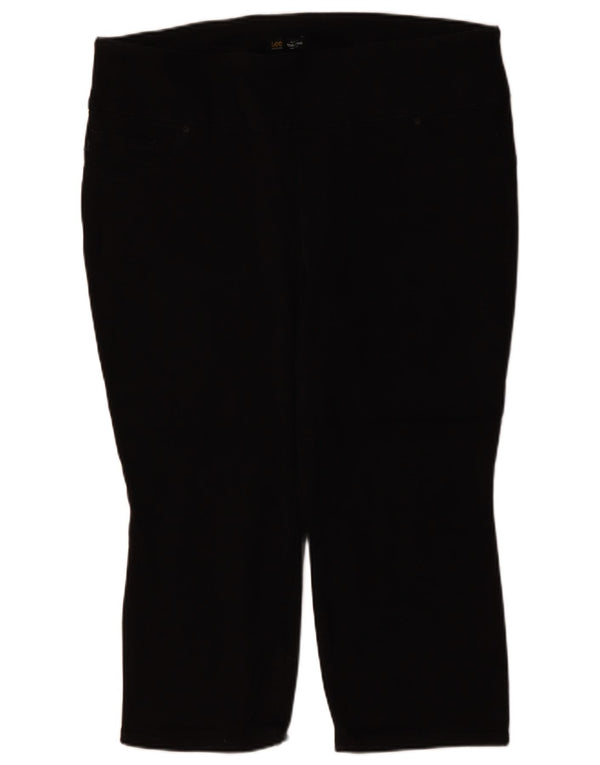 LEE Womens Sculpting Mid Rise Capri Trousers US 20 3XL W40 L22 Black