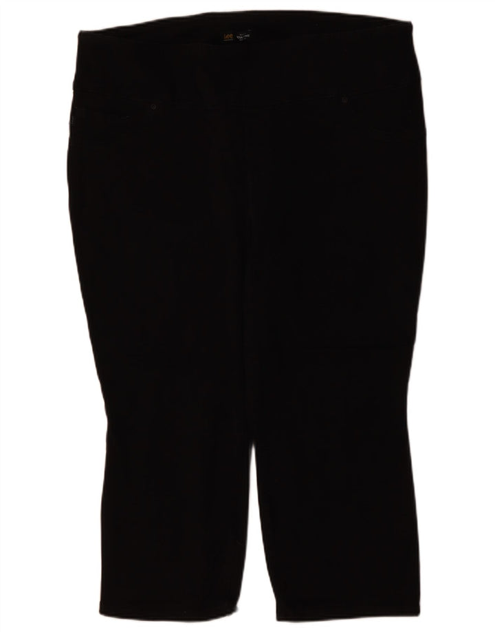 LEE Womens Sculpting Mid Rise Capri Trousers US 20 3XL W40 L22 Black