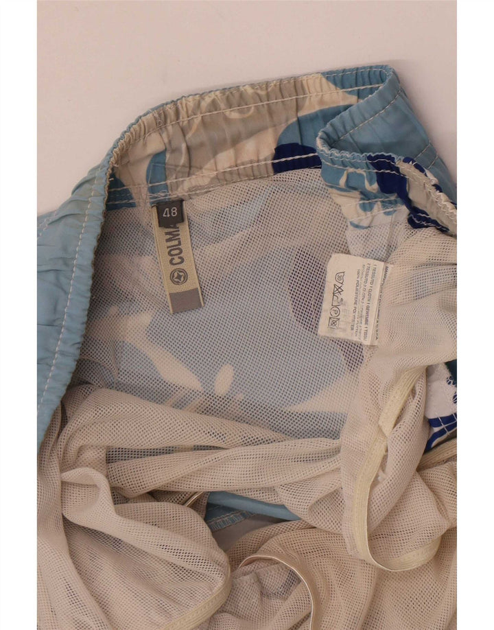 Colmar Mens Swimming Shorts IT 48 Medium Blue Floral Polyester